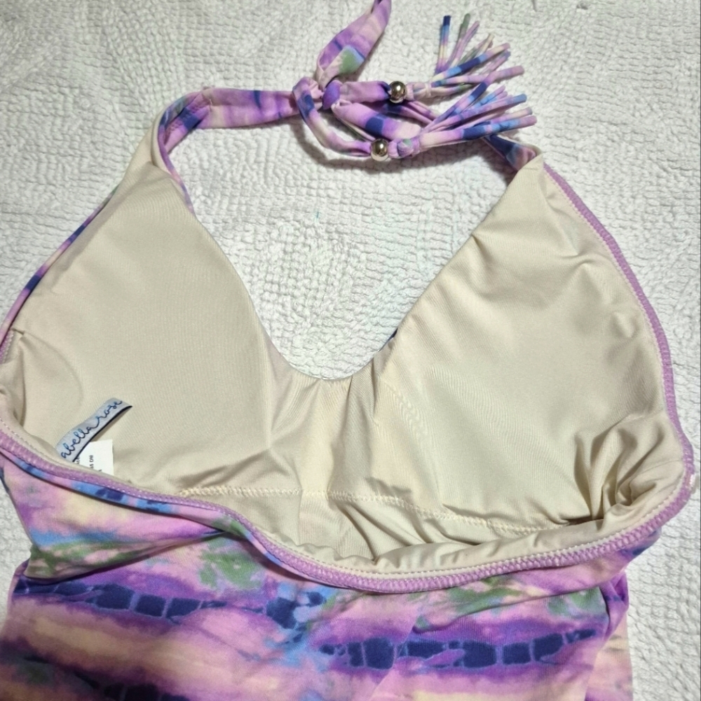 NEW...Isabella Rose Purple-blue Halter Swimsuit...SIZE:M - Picture 10 of 13